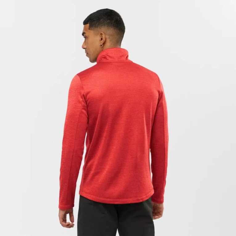 Pánské Mikiny Salomon Essential Lightwarm Seamless Half Zip Červené | CZ 62RSXOW